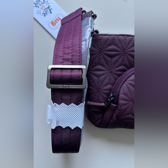 LUG FLYER MATTE LUXE CONVERTIBLE CROSSBODY WINE NWT - Picture 6 of 7